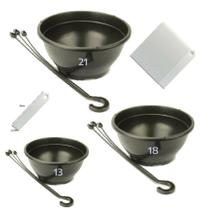 Kit de 15 vasos cuias com alças para pendurar plantas em 3 tamanhos mudas cactos suculentas e plantas pendentes + 15 etiquetas de identificação