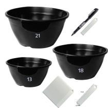 Kit de 15 vasos plastico cuias para plantas 3 tamanhos mudas cactos suculentas e plantas pendentes + 15 etiquetas de identificação + caneta permanente