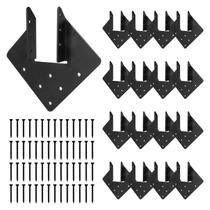 Kit de 16 conectores anti-furacão Rasugarlary em aço preto calibre 12 Kit de 16 conectores anti-furacão Rasugarlary em aço preto calibre 12
