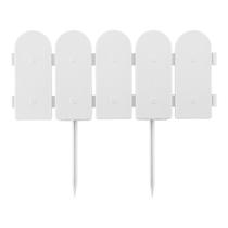 Kit de 16 peças de borda para jardim Evelyne, plástico branco, 6 m