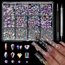 Kit de 1660 Pedras de Unha de Cristal AB Cycullinyt Kit de 1660 Pedras de Unha de Cristal AB Cycullinyt