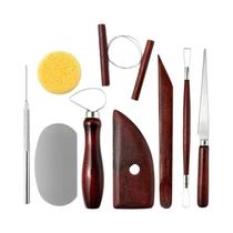 Kit de 19 Ferramentas para Modelagem de Cerâmica e Argila - Inclui Cortadores e Facas de Escultura