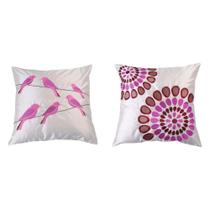 Kit de 2 Almofadas Vizapi 45x45cm Rosa Pink Kit de 2 Almofadas Vizapi 45x45cm Rosa Pink