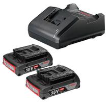 Kit de 2 Baterias GBA 18V 2Ah + Carregador de baterias Bosch GAL 18V-20 Bivolt 18V 1600A02RN1000