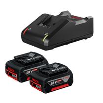 Kit de 2 Baterias GBA 18V 4Ah Carregador de baterias Bosch GAL 18V40 Bivolt 18V 1600A02RM8 Kit de 2 Baterias GBA 18V 4Ah Carregador de baterias Bosch GAL 18V40 Bivolt 18V 1600A02RM8