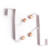 Kit de 2 Cabideiros Ferreiro Com Gancho para Porta Branco Kit de 2 Cabideiros Ferreiro Com Gancho para Porta Branco