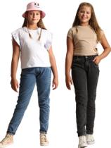 Kit de 2 Calças Jeans Infantil Menina