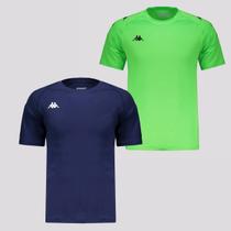 Kit de 2 Camisas Kappa Garret Marinho e Verde Kit de 2 Camisas Kappa Garret Marinho e Verde