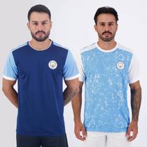 Kit de 2 Camisas Manchester City Azul e Marinho