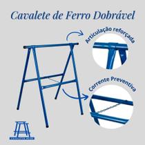 kit de 2 Cavaletes de Ferro Dobrável 80x80cm kit de 2 Cavaletes de Ferro Dobrável 80x80cm