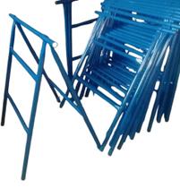 kit de 2 Cavaletes de Ferro Dobrável 80x80cm formato A