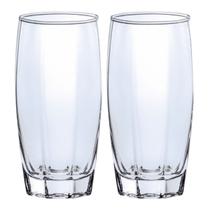 Kit de 2 Copos de Vidro 370ML Suco Água Bartender Drinks Chic