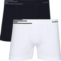 Kit De 2 Cuecas Boxer Box Lupo Básicas Original Basic Microfibra Sem Costura Masculino Adulto
