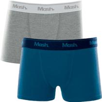 Kit De 2 Cuecas Lisa Boxer Box Básica Infantil Juvenil Mash Kids Em Algodão Cotton