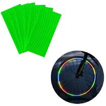Kit de 2 Folhas de Adesivos Refletivos para Roda de Bicicleta e Motocicleta - 16 Fitas