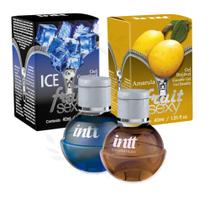 Kit de 2 Fruit Sexy Gel Beijável Comestível Para Massagem Sexshop Sabores