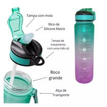 Kit de 2 Garrafas de água prática utilidade de casa capacidade de 900ml