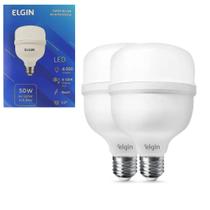 Kit De 2 Lâmpadas Bulbo Led 50W Bivolt Branco Frio Elgin Kit De 2 Lâmpadas Bulbo Led 50W Bivolt Branco Frio Elgin