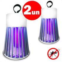 Kit De 2 Lâmpadas Elétricas Recarregável Mata Insetos Bivolt