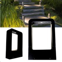 Kit de 2 Luminárias Balizadores Retangular para Jardim e Area Externas Piso Led Integrado Moderno