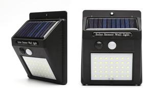 Kit De 2 Luminárias Com Painel Solar, & Sensor de Aproximação Luminária com detector de movimento Energia Solar Parede