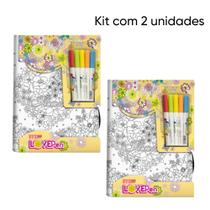 Kit de 2 Marcadores Lovepen - Kit c/ 5 Canetas e 1 Gym Sack - B01