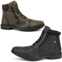 Kit de 2 pares de Bota Coturno Casual Masculino