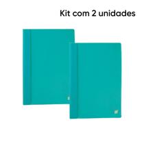 Kit de 2 Pastas Grampo Trilho Slim A4 Personaliz.- verde - Opaca Kit de 2 Pastas Grampo Trilho Slim A4 Personaliz.- verde - Opaca