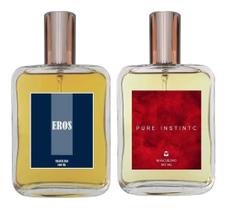 Kit de 2 Perfumes 100ml - Eros + Pure Instinct