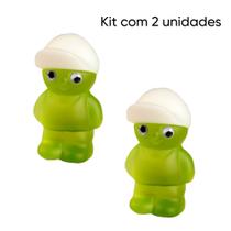 Kit de 2 Porta-Óculos de Mesa - Boy - Branco com Verde