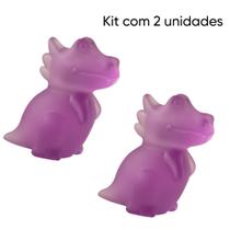 Kit de 2 Porta-Óculos de Mesa - Dinossauro - Lilás