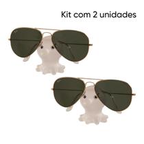 Kit de 2 Porta-Óculos de Mesa - Polvo - Cristal