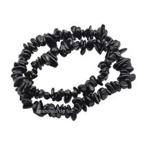 Kit de 2 Pulseiras de Cascalho de Turmalina Negra Natural