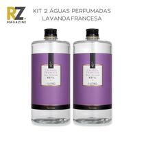 Kit de 2 Refis para Água Perfumada para tecidos, roupas e lençóis Lavanda Francesa Via Aroma 1 Litro - RZ Magazine