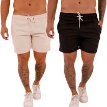 Kit de 2 Short Linho Para o Dia a Dia Confortavel Kit de 2 Short Linho Para o Dia a Dia Confortavel