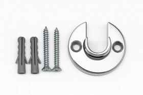 Kit de 2 Suportes Flange para Varão de Cortina 13mm - Decoração para Casa