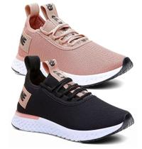 Kit De 2 Tenis Ginastica Treino Leve De Mulher Academia Caminhada Kit De 2 Tenis Ginastica Treino Leve De Mulher Academia Caminhada