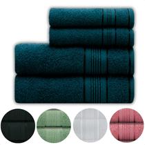 Kit de 2 Toalhas Banho 2 Rosto Algodão Grande Macia Felpuda