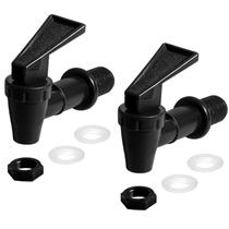 Kit de 2 Torneiras para Bebedouro Cooler LifCratms, Plástico Preto, Livre de BPA Kit de 2 Torneiras para Bebedouro Cooler LifCratms, Plástico Preto, Livre de BPA