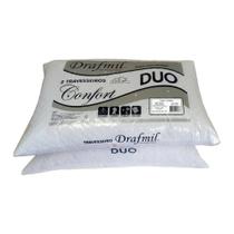 Kit de 2 Travesseiros 70cm Tec Matelasse Fibra 14Duo Drafmil Kit de 2 Travesseiros 70cm Tec Matelasse Fibra 14Duo Drafmil