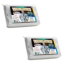 Kit de 2 Travesseiros Modelo Cervical Viscoelástico