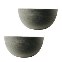 Kit de 2 vasos bacia para planta grafiato de luxo em polietileno para decoração Kit de 2 vasos bacia para planta grafiato de luxo em polietileno para decoração