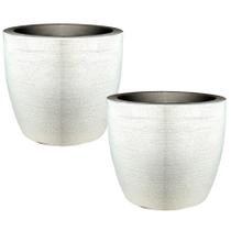 Kit de 2 vasos cone para planta grafiato de luxo em polietileno para decoração 19x23 - mspaisagismo