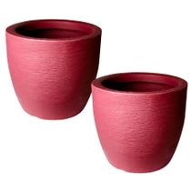 Kit de 2 vasos cone para planta grafiato de luxo em polietileno para decoração 19x23 - mspaisagismo