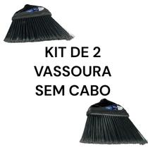 KIT DE 2 VASSOURA USO GERAL DE CANTO PRETA SEM CABO 23x31CM EM NYLON PERFECT KIT DE 2 VASSOURA USO GERAL DE CANTO PRETA SEM CABO 23x31CM EM NYLON PERFECT