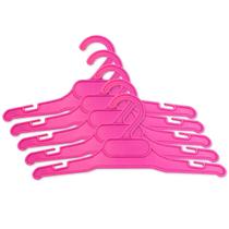 Kit De 20 Cabides Rosa Pink Para Organização De Guarda Roupa Feminino