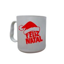 Kit de 20 canecas gorro de feliz natal 400 ml plástico