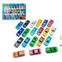 Kit de 20 Carrinhos em Miniatura Roda Livre Ark Toys Brinquedo Criança Coleção