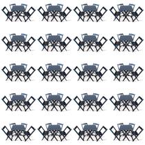 Kit De 20 Conjuntos De Mesa Dobrável 60x60 Com 4 Cadeiras Preto - Tarimatã