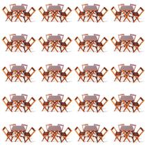 Kit De 20 Conjuntos De Mesa Dobrável 70x70 Com 4 Cadeiras Imbuia - Tarimatã Kit De 20 Conjuntos De Mesa Dobrável 70x70 Com 4 Cadeiras Imbuia - Tarimatã